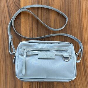 Longchamp Le Pliage Small Gray Nylon Camera Crossbody Bag